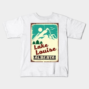 Lake Louise Alberta Canada Skiing Ski Banff National Park Kids T-Shirt